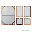 Set of 5 Brown Abstract Canvas Frame Set