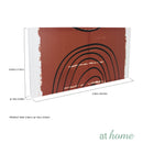 Set of 3 Caramel Abstract Canvas Wall Art