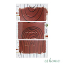 Set of 3 Caramel Abstract Canvas Wall Art