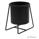 Succulent Metal Planter w/ Stand and Pot