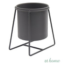 Succulent Metal Planter w/ Stand and Pot