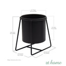 Succulent Metal Planter w/ Stand and Pot