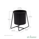 Succulent Metal Planter w/ Stand and Pot