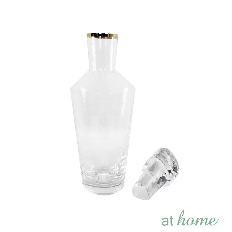 Farrah Glass Wine Bottle w/ Cover