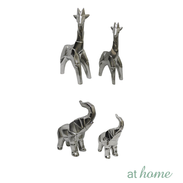 Deluxe Taylor Giraffe & Elephant Ceramic Tabletop Decor