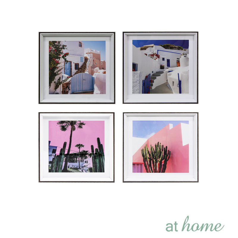 White & Pink Hues Landscape Wall Frame - Sunstreet