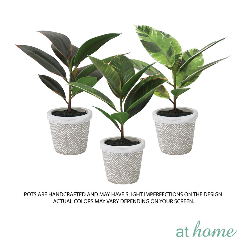 Cael Artificial Rubber Tree Potted Plant