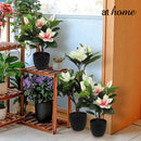 Artificial Magnolia Flower Potted Plant