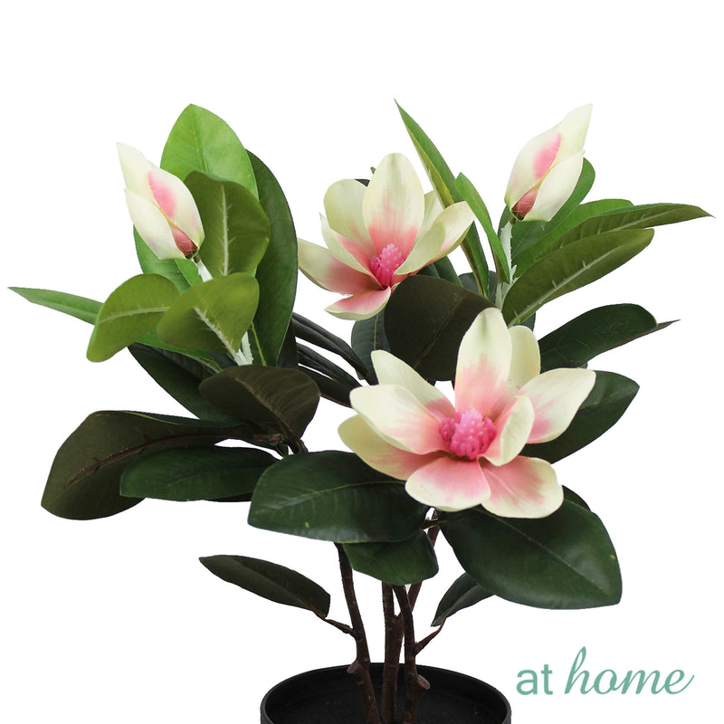 Artificial Magnolia Flower Potted Plant