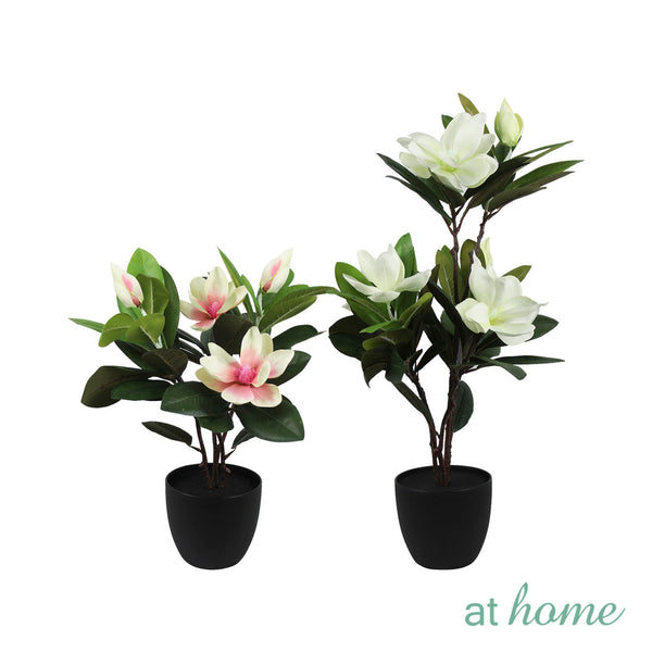 Artificial Magnolia Flower Potted Plant