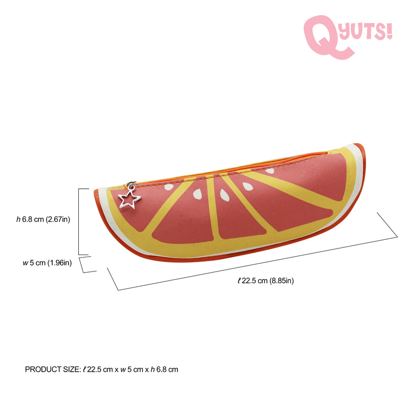 Pencil Pouch 8.8” Sliced Fruit Design w/ Zipper