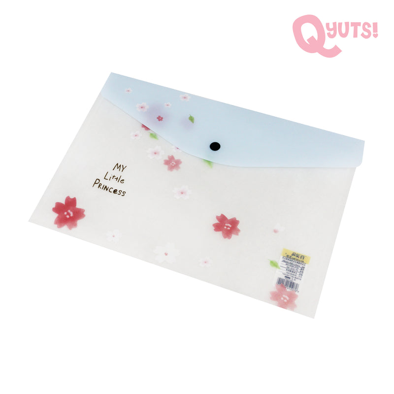 Envelope w/ Snaplock Floral Design A4 Size [RANDOM DESIGN]
