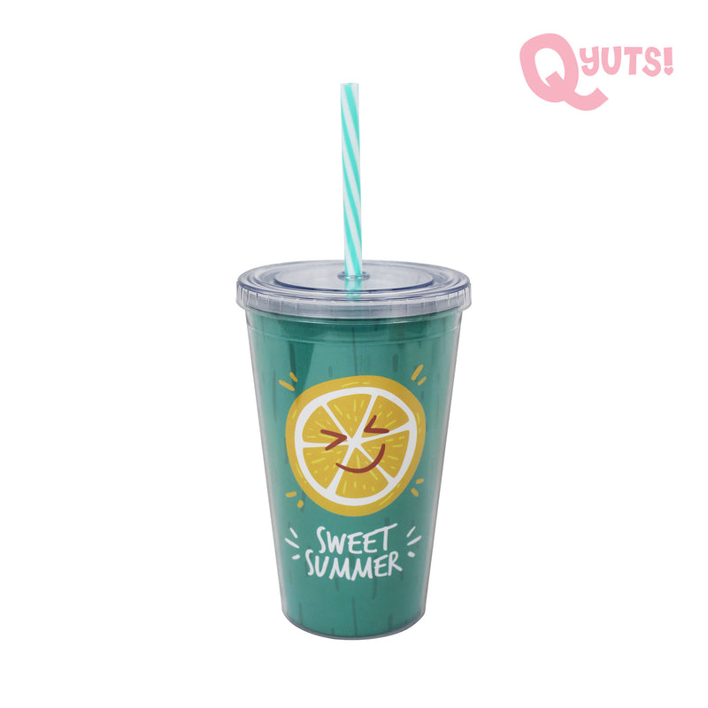 I Love Summer Tumbler 15oz With Cover and Straw