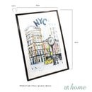 Colorful Paris & New York Wall Frame - Sunstreet
