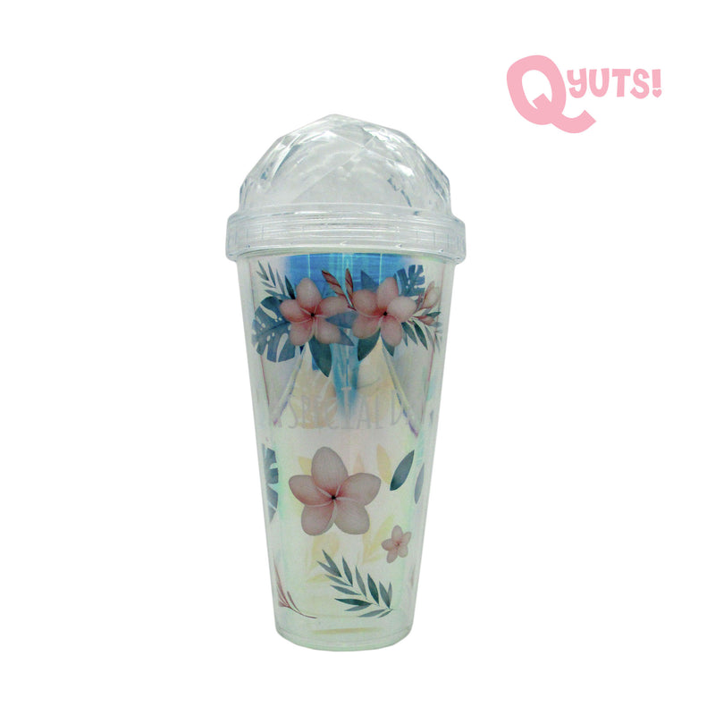 Tropical Tumbler 13oz With Cover and Straw