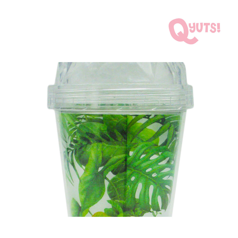 Tropical Tumbler 13oz With Cover and Straw