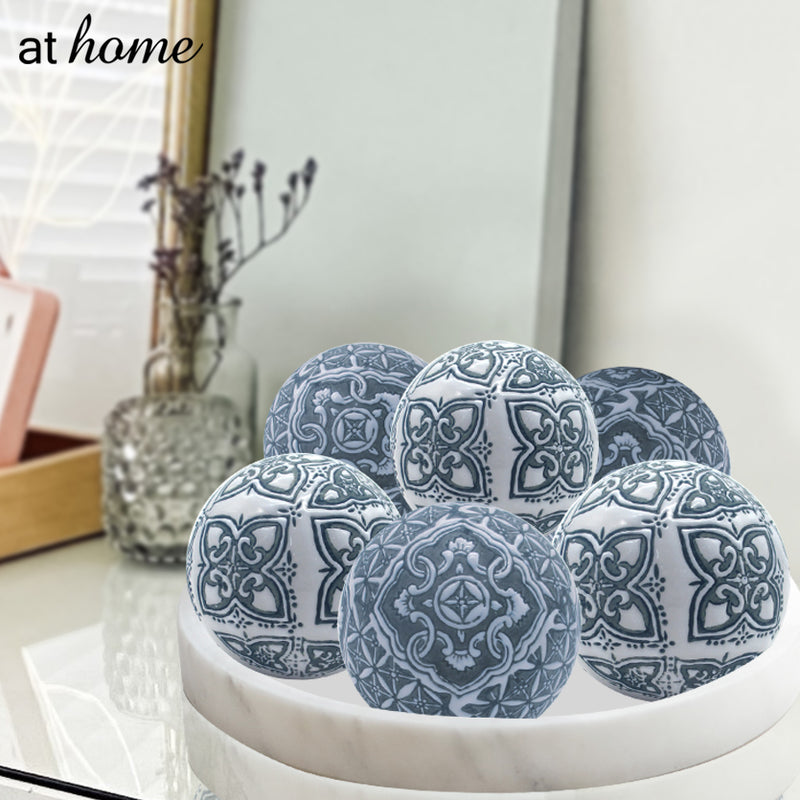 Ceramic Spheres Abstract Flower Decor Ball