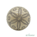 Ceramic Sphere Floral Design Decor Ball - Sunstreet