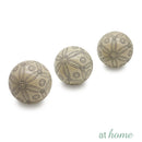 Ceramic Sphere Floral Design Decor Ball - Sunstreet