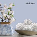 Ceramic Sphere Floral Design Decor Ball - Sunstreet