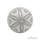 Ceramic Sphere Floral Design Decor Ball - Sunstreet