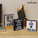 Motivational Wood Block Statements Tabletop Decor