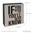 Motivational Wood Block Statements Tabletop Decor