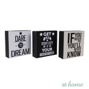 Motivational Wood Block Statements Tabletop Decor