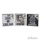Motivational Wood Block Statements Tabletop Decor