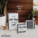 Stay Positive Wood Block Statements Tabletop