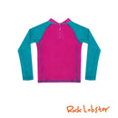 Girls Pink Long Sleeved Rashguard - Sunstreet