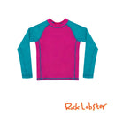 Girls Pink Long Sleeved Rashguard - Sunstreet