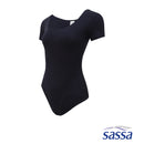 Essentials Black Short-Sleeved Leotard - Sunstreet