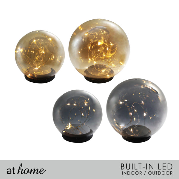 Wilbert Round LED Glass With Fairy Lights Tabletop Decor