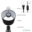 Zandara Ceramic Table Lamp Linen Shade - Sunstreet