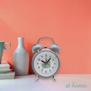 Metal Analog Alarm Clock Leaf Design - Sunstreet