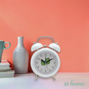 Metal Analog Alarm Clock Leaf Design - Sunstreet