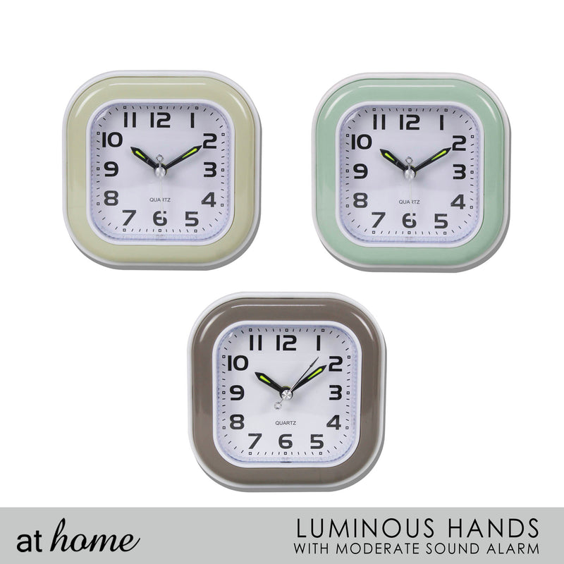 Bryant Luminous Hands Analog Alarm Clock w/ Round Edge