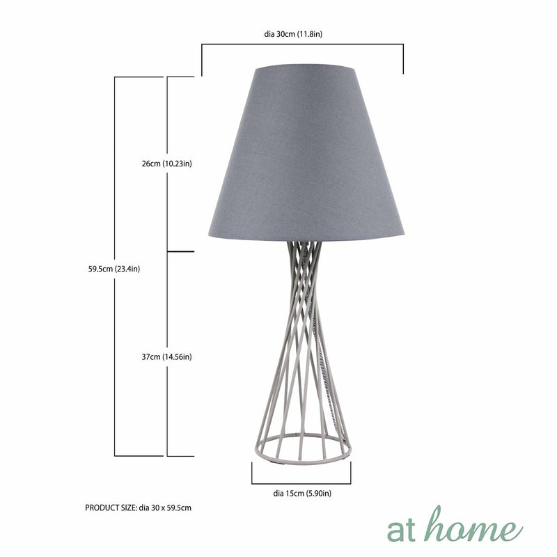 Harlie Metal Table Lamp with Linen Shade - Sunstreet