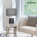 [SALE] Deluxe Ford 20 Inches Ceramic Table Lamp With Linen Shade