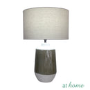 [SALE] Deluxe Ford 20 Inches Ceramic Table Lamp With Linen Shade