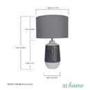 [SALE] Deluxe Ford 20 Inches Ceramic Table Lamp With Linen Shade