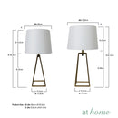 Deluxe Gabe 24 Inches Metal Table Lamp w/ Linen Shade