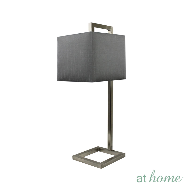 Deluxe Gregy Metal Table Lamp w/ Linen Shade