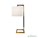 Deluxe Gregy Metal Table Lamp w/ Linen Shade