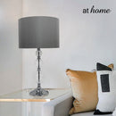 Deluxe Gracielle Glass Table Lamp w/ Linen Shade