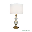 Deluxe Gracielle Glass Table Lamp w/ Linen Shade