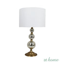 Deluxe Gracielle Glass Table Lamp w/ Linen Shade