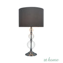 Deluxe Gracielle Glass Table Lamp w/ Linen Shade