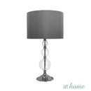 Deluxe Gracielle Glass Table Lamp w/ Linen Shade